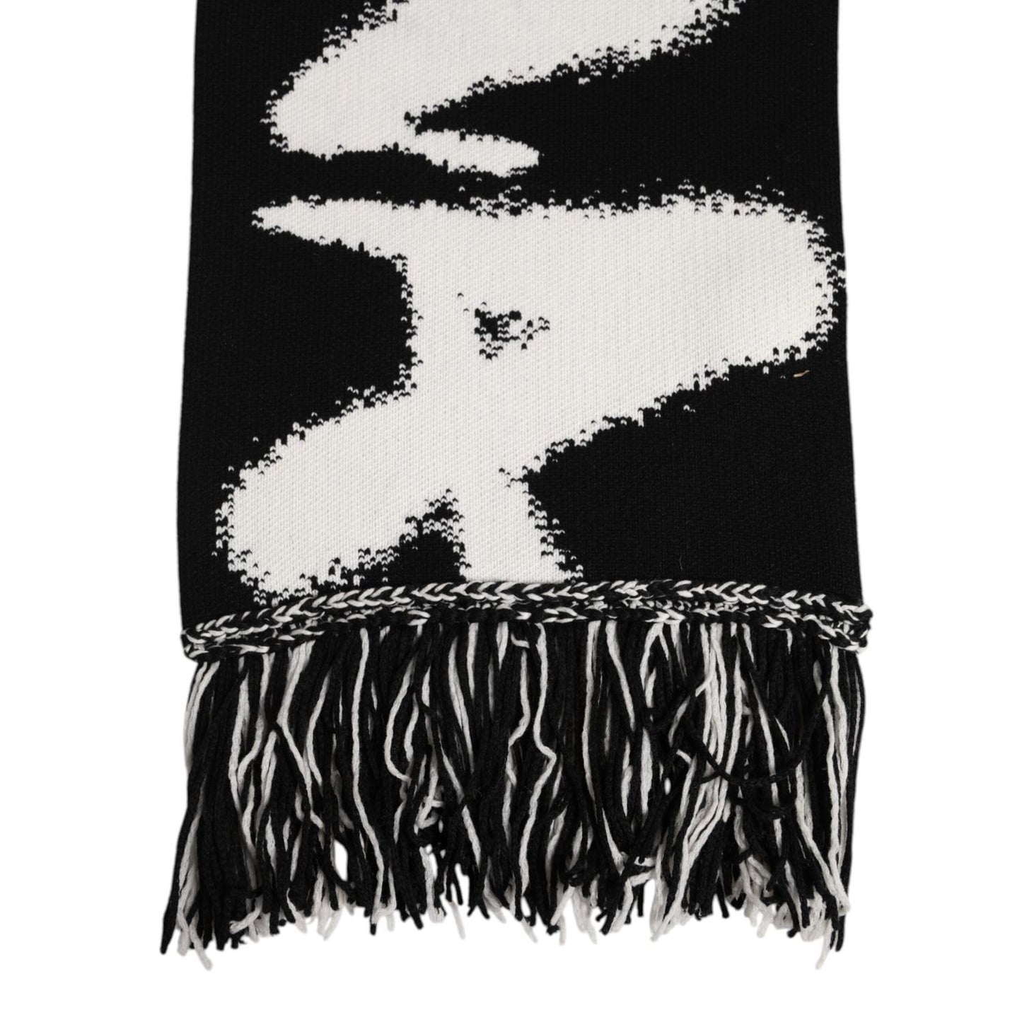 Dolce & Gabbana Black Logo Neck Warmer Wrap Men Shawl Scarf