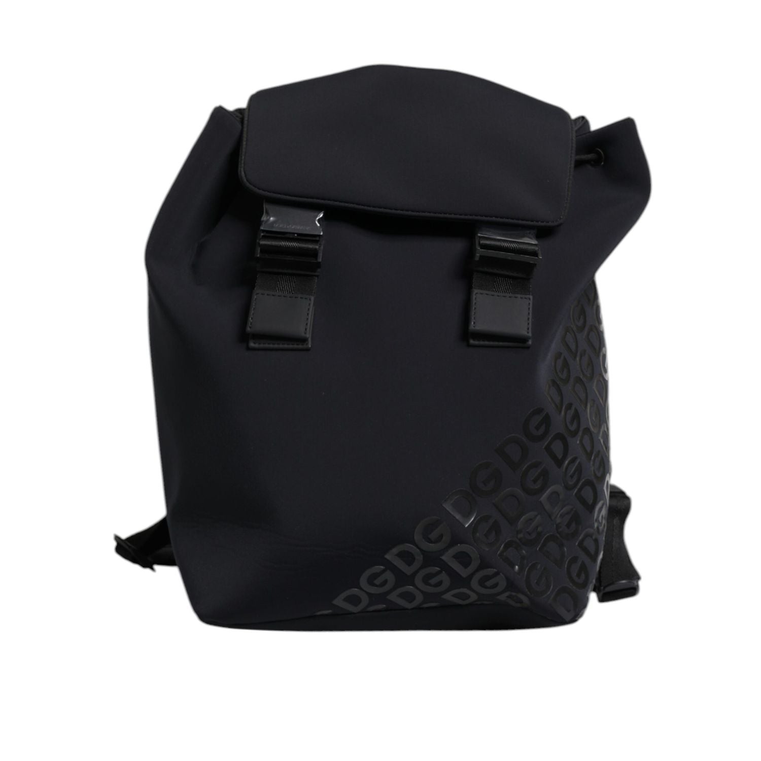 Dolce & Gabbana Black Neoprene Nylon DG Logo School Backpack Bag