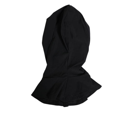 Dolce & Gabbana Black Nylon Elastane Balaclava Hood Face Cover Hat