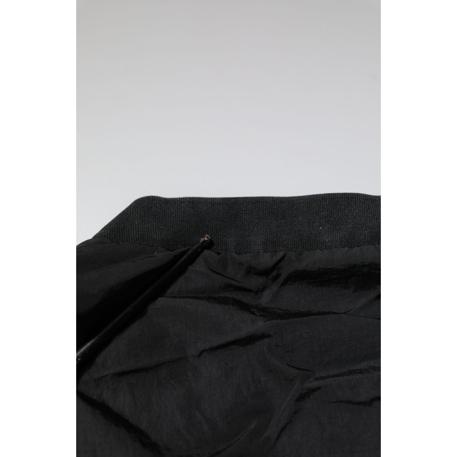 Dolce & Gabbana Black Nylon Logo Full Zip Bomber Jacket