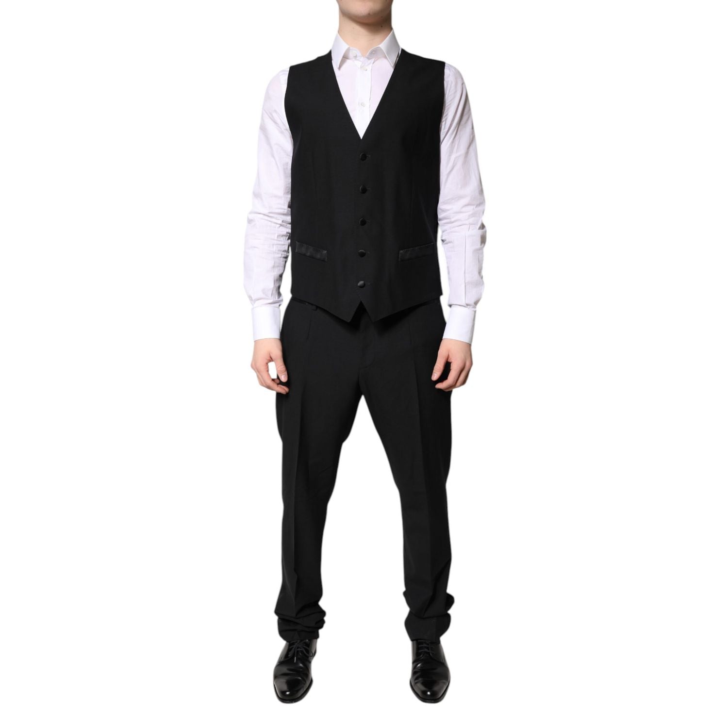 Dolce & Gabbana Black Single Breasted Formal 3 Piece Suit