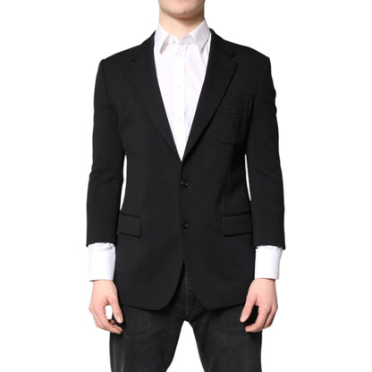 Dolce & Gabbana Black Single Breasted Men Coat Blazer Suit