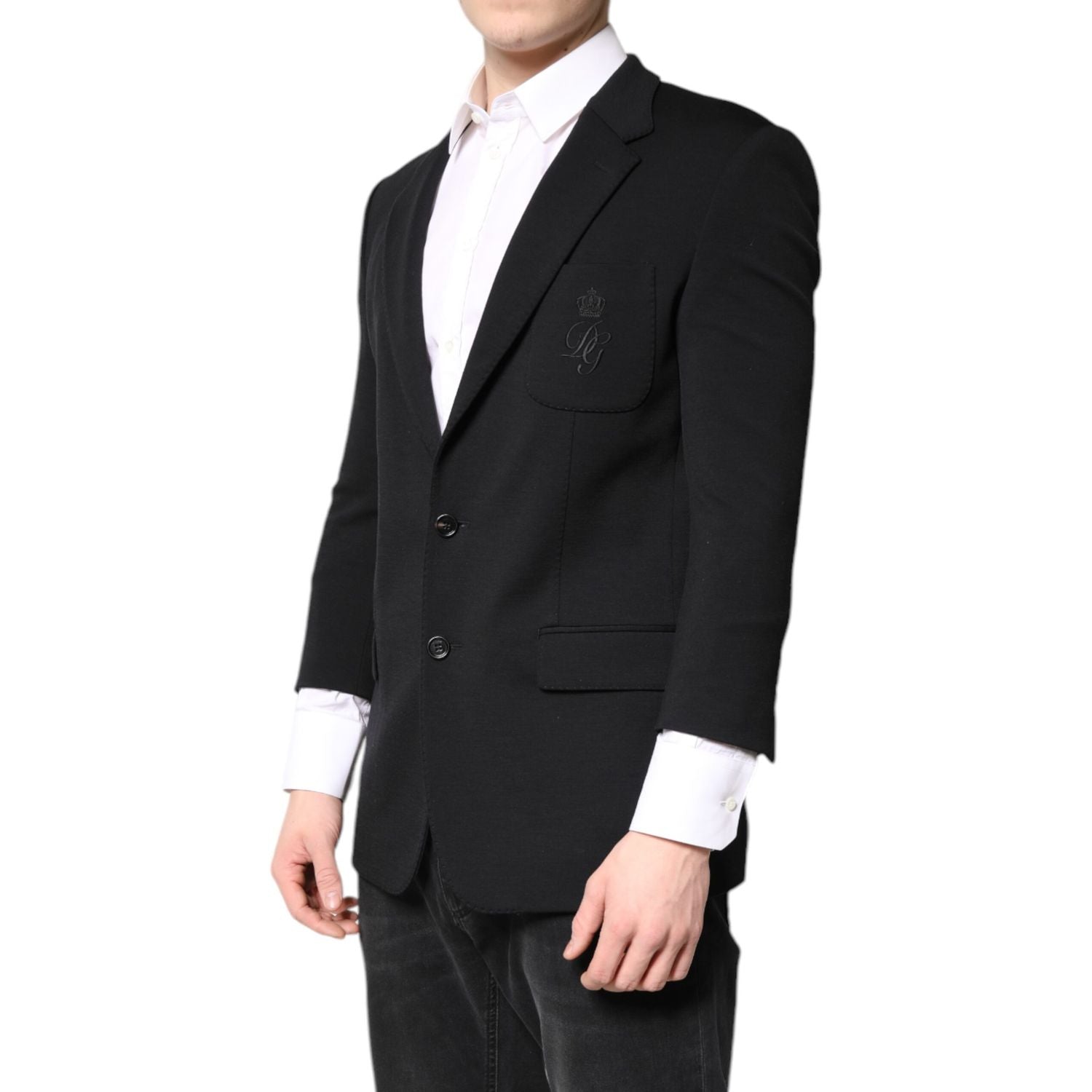 Dolce & Gabbana Black Single Breasted Men Coat Blazer Suit