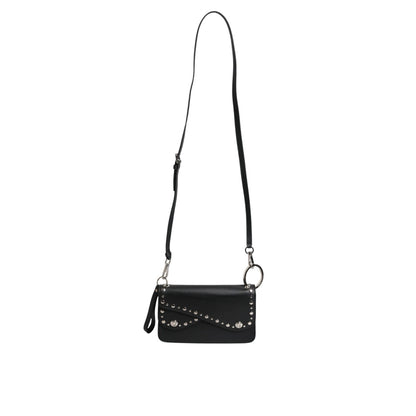 Dolce & Gabbana Black Small Leather Studded Shoulder Crossbody Bag