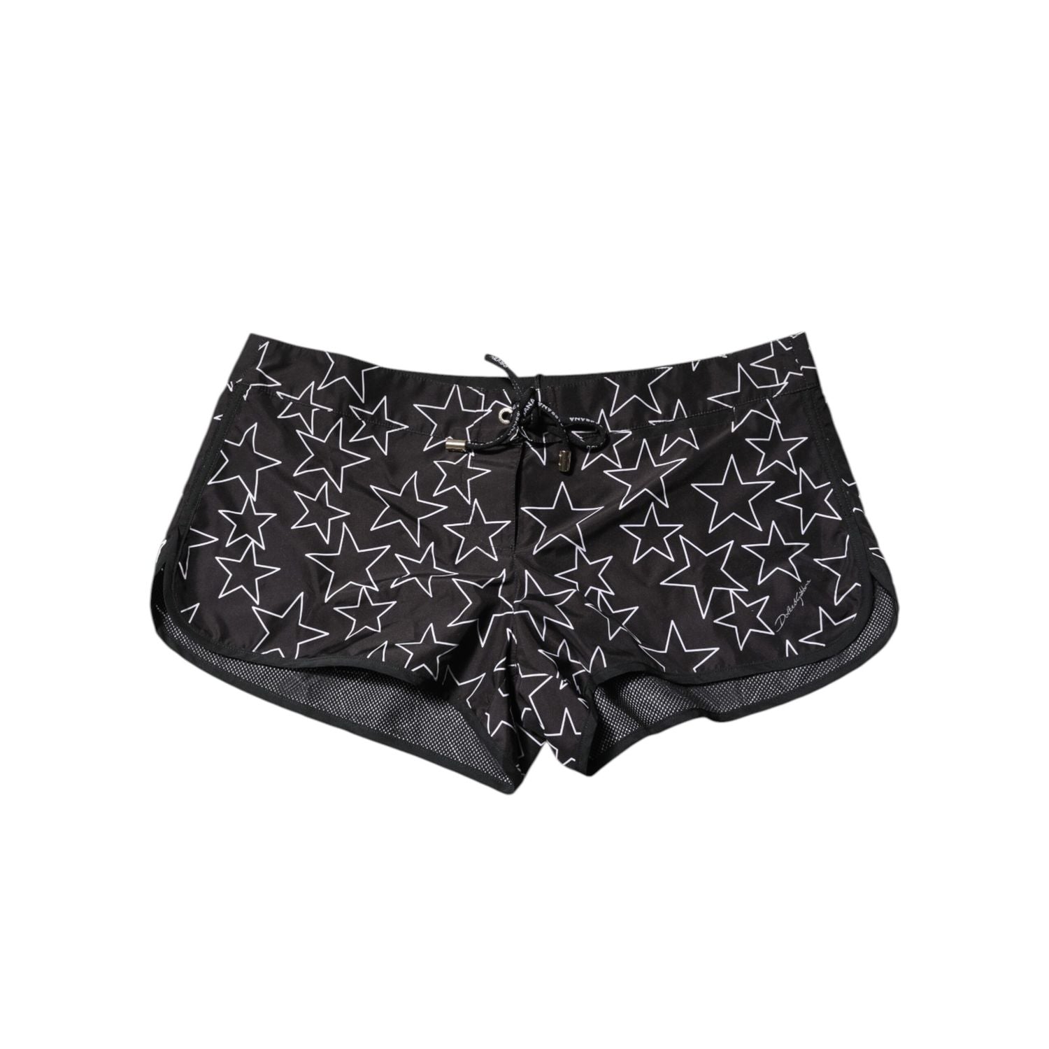 Dolce & Gabbana Black Star Print Beachwear Shorts Swimwear