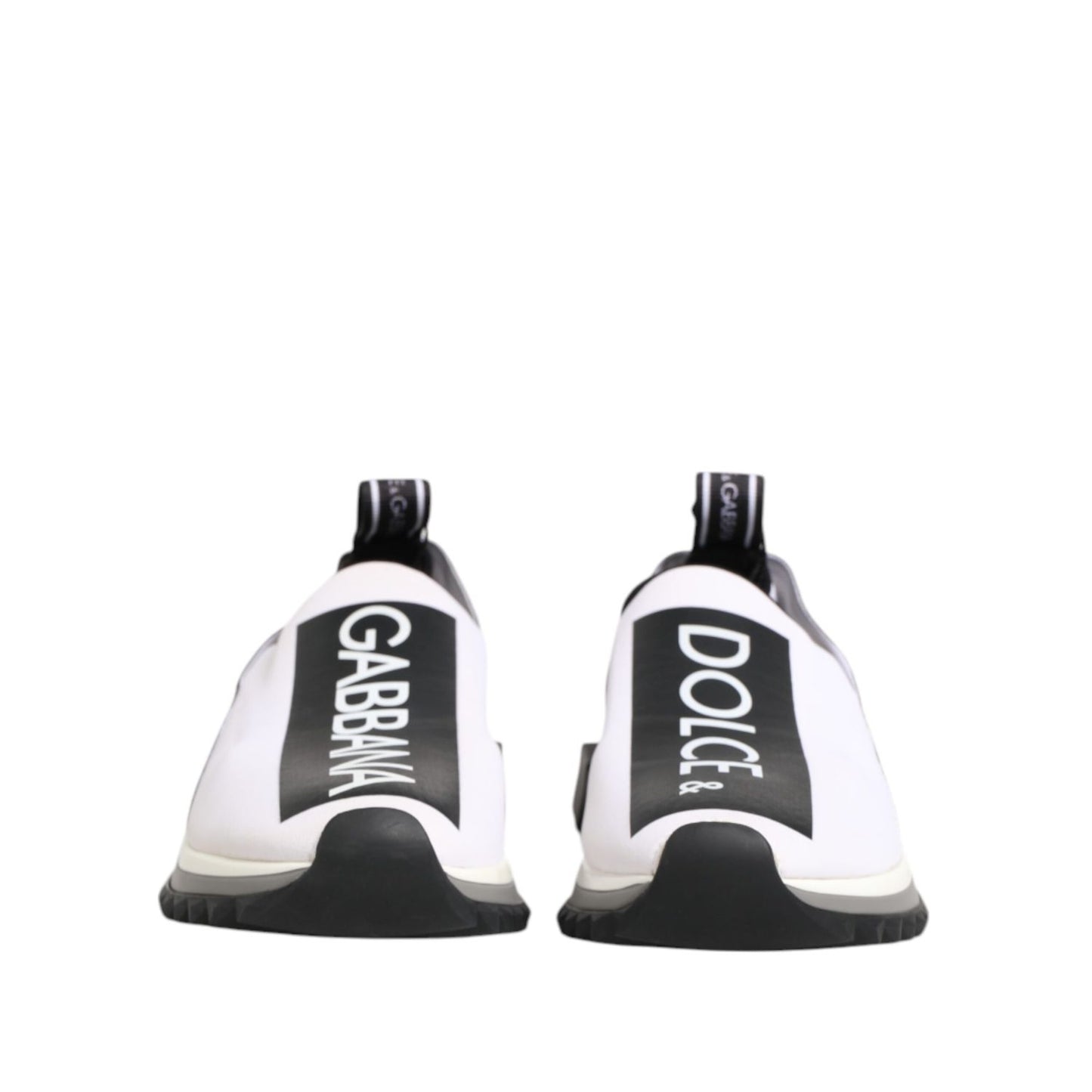 Dolce & Gabbana Black White Slip On Sorrento Sneakers Shoes