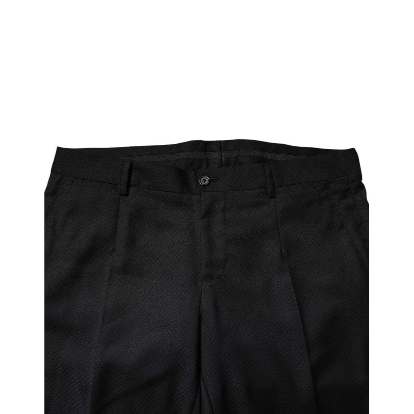 Dolce & Gabbana Black Wool Single Breasted 2 Piece Suit