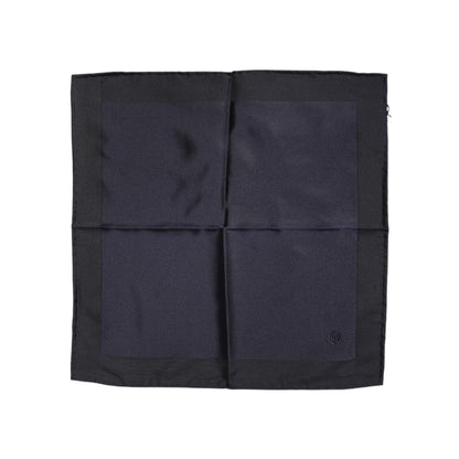 Dolce & Gabbana Dark Blue Silk Square Men Foulard Scarf