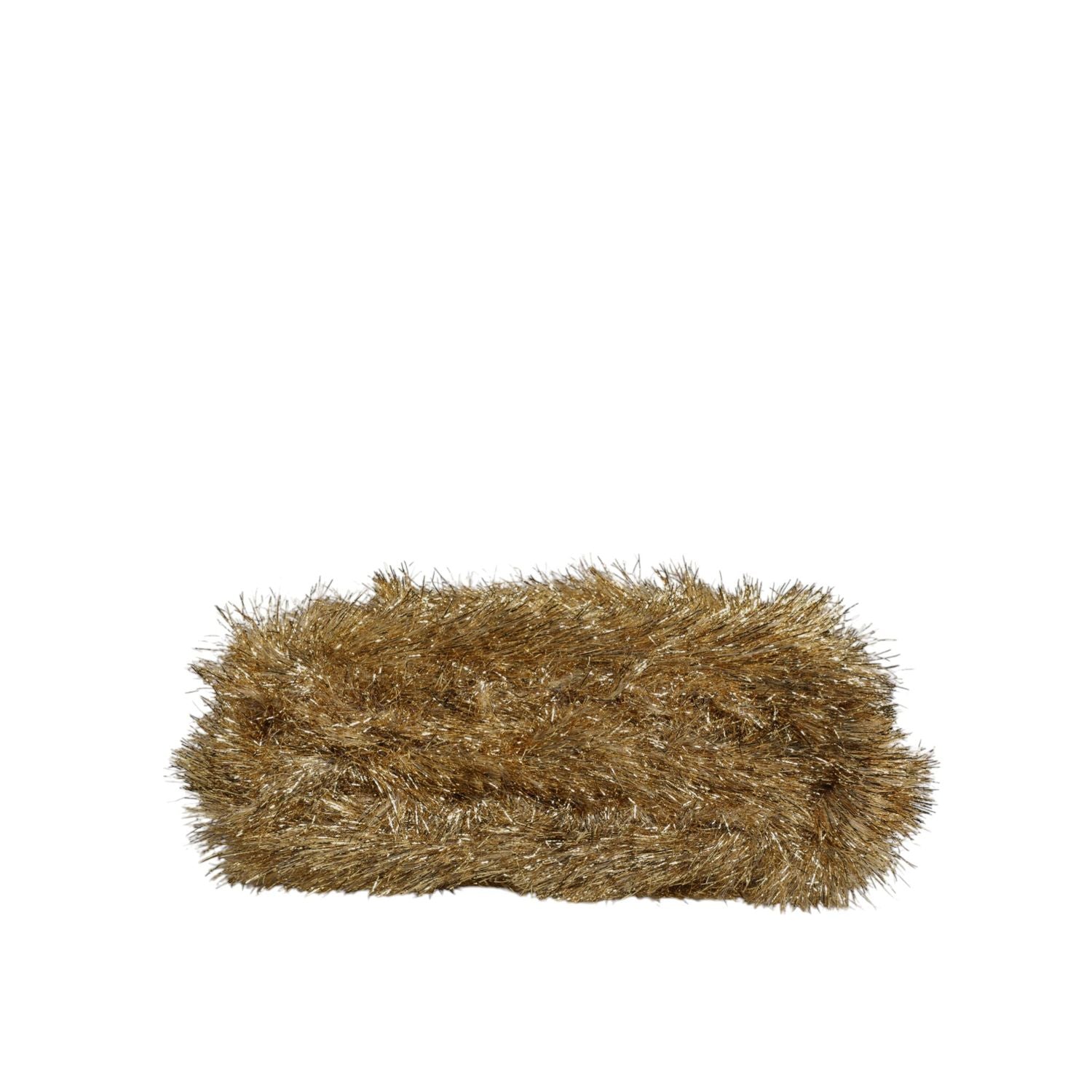 Dolce & Gabbana Gold Vanda Chain Strap Tinsel Crystal Evening Clutch Bag