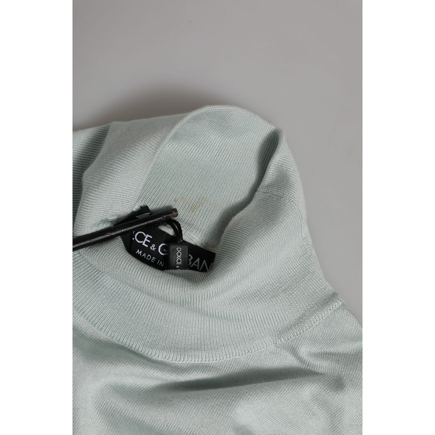 Dolce & Gabbana Gray Turtle Neck 3/4 Sleeves Pullover Top