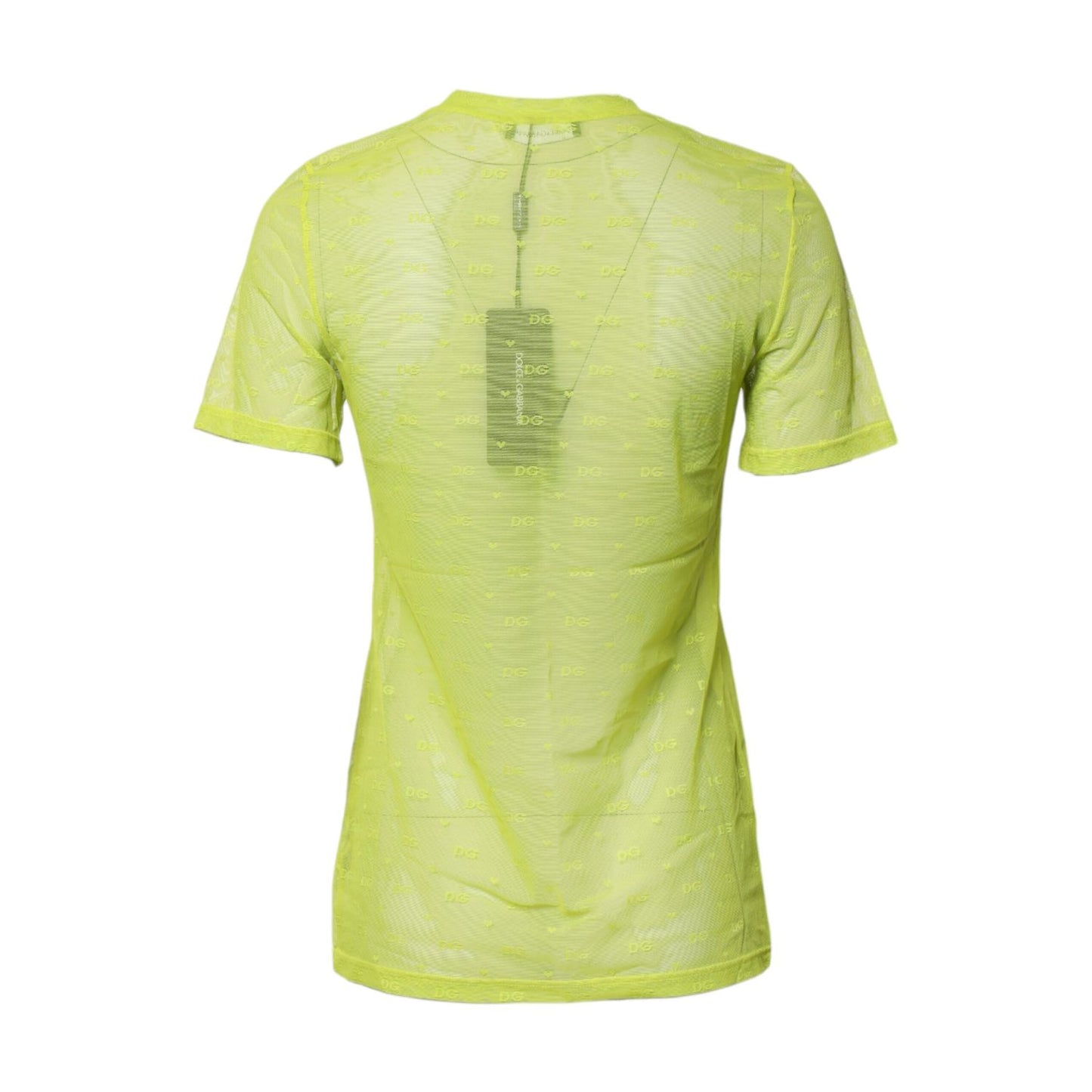 Dolce & Gabbana Green Nylon See Through Women Short Sleeves Top