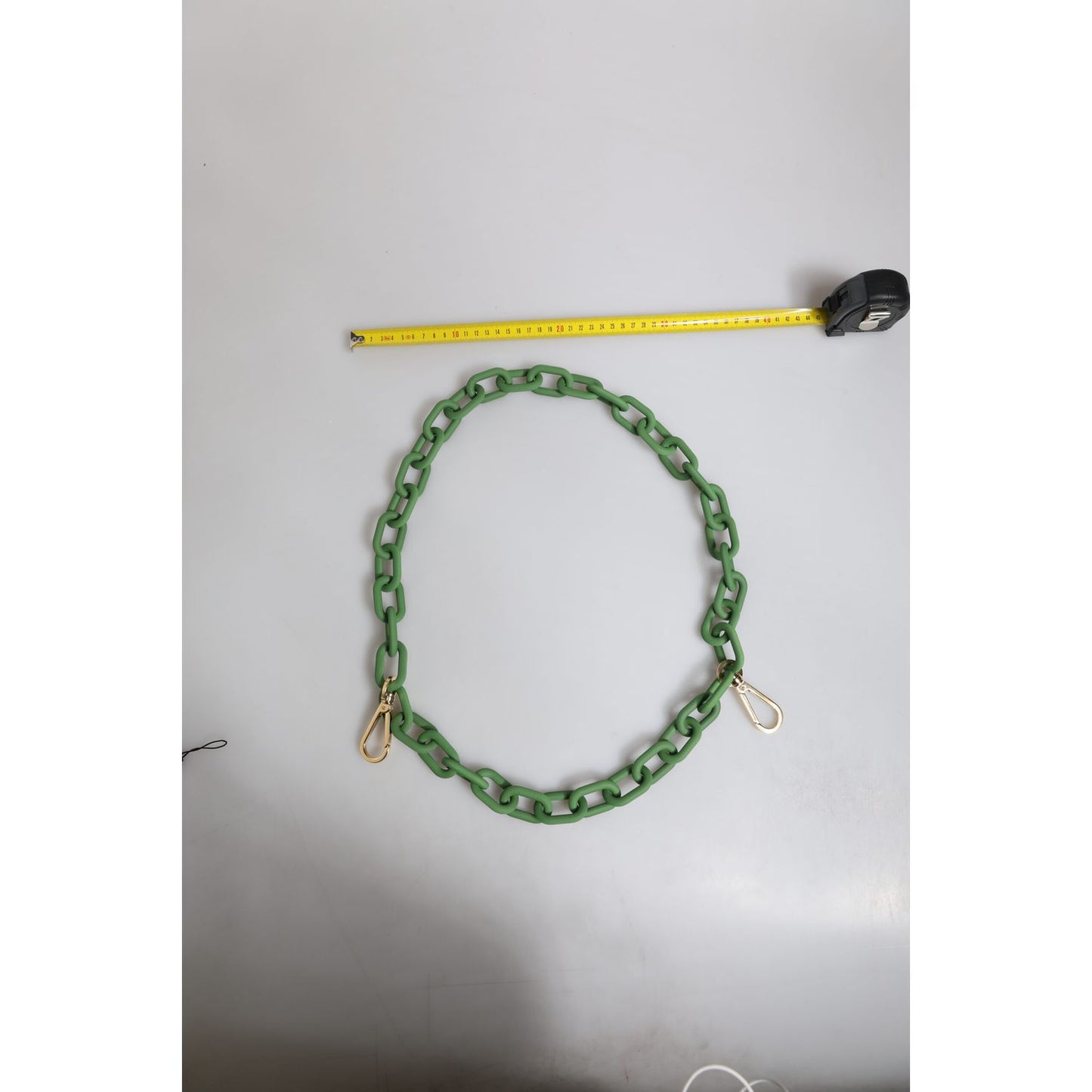 Dolce & Gabbana Green Plexy Acrylic Chunky Gold Hardware Wallet Chain