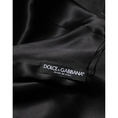 Dolce & Gabbana Green Viscose Acetate Mini Long Sleeve Dress