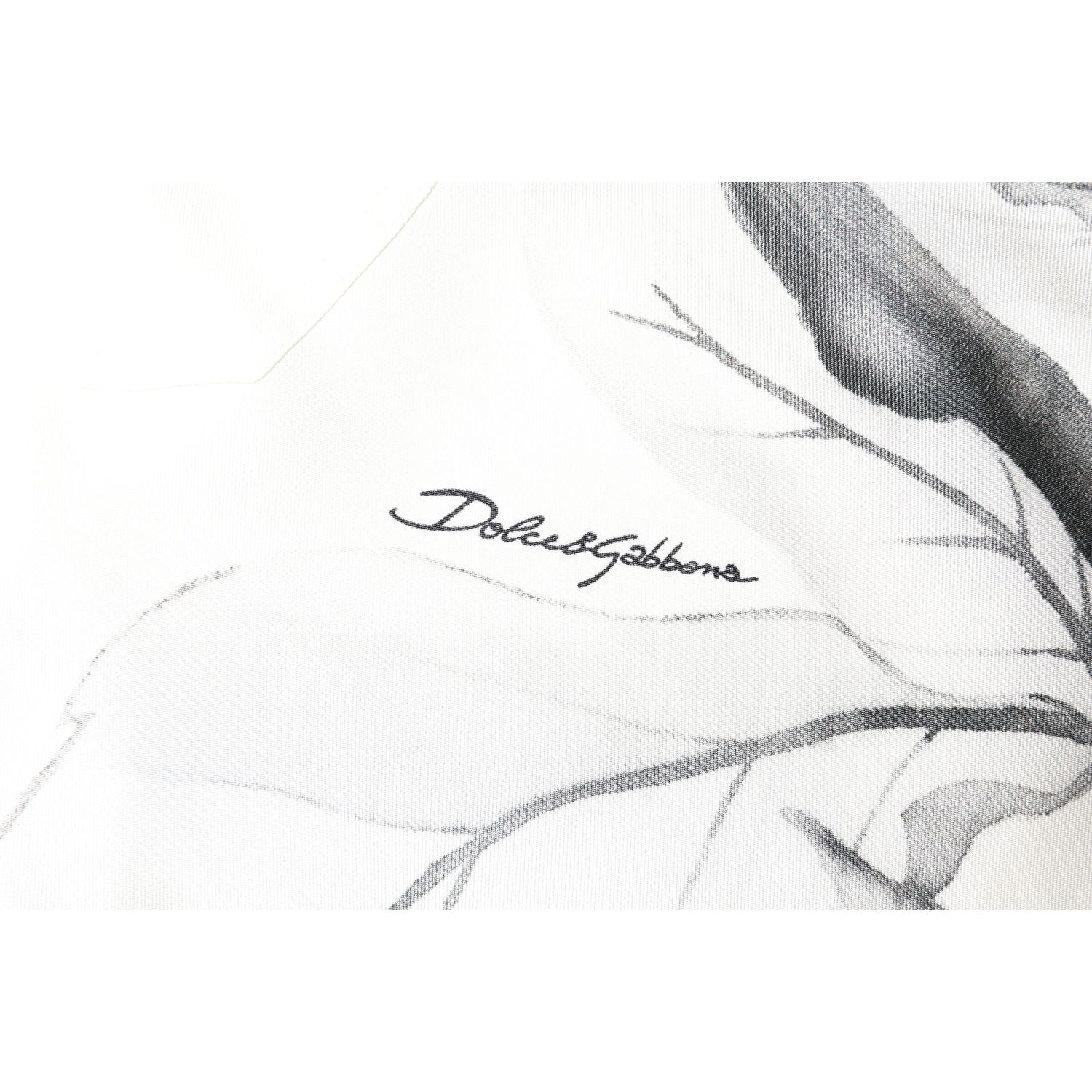 Dolce & Gabbana Ivory Silk Long Sleeves Men Casual Shirt