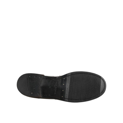 Dolce & Gabbana Metallic Silver Logo Slip On Men Dress Shoes