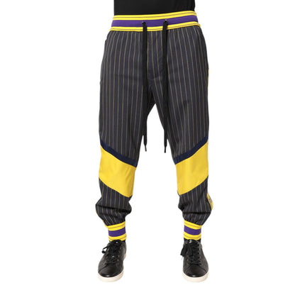 Dolce & Gabbana Multicolor Cotton Men Jogger Pants