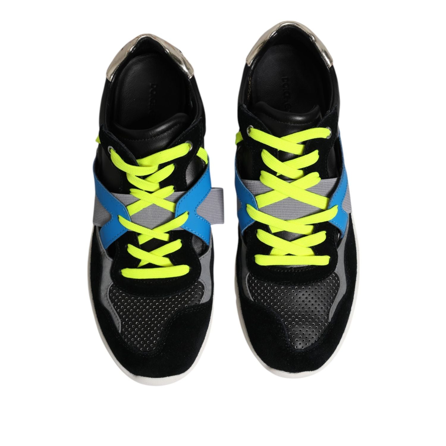 Dolce & Gabbana Multicolor Lace Up Low Top Men Sneakers Shoes