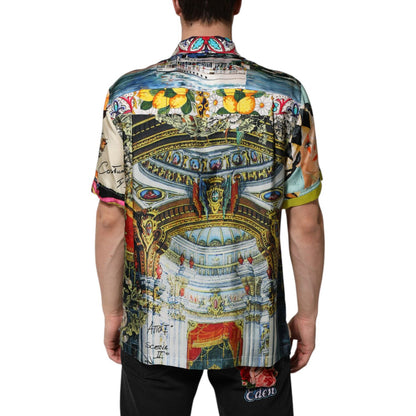 Dolce & Gabbana Multicolor Printed Button Down Casual Shirt