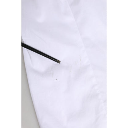 Dolce & Gabbana White Collared Long Sleeves Dress Shirt Top