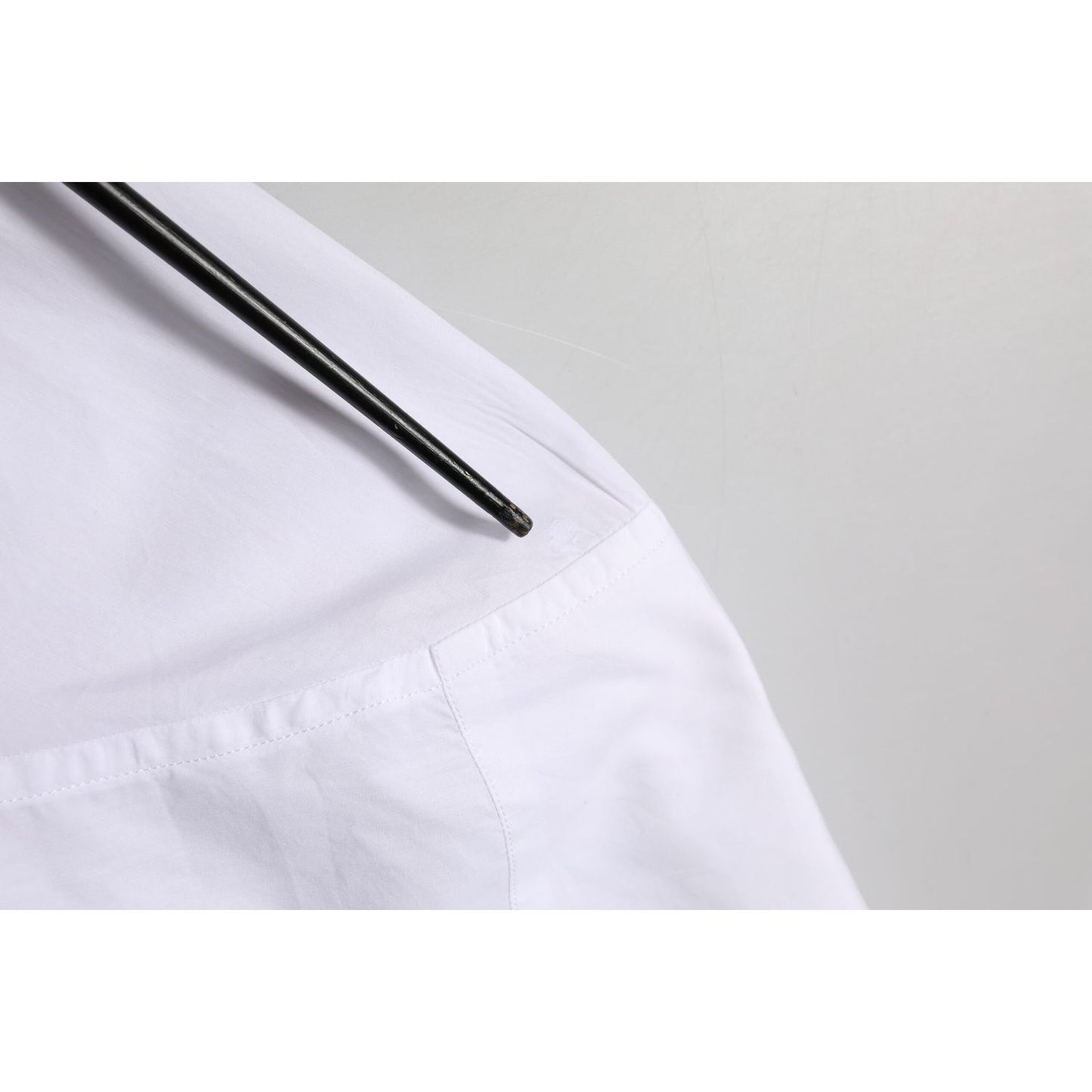 Dolce & Gabbana White Cotton GOLD DGPatch Formal Dress Shirt