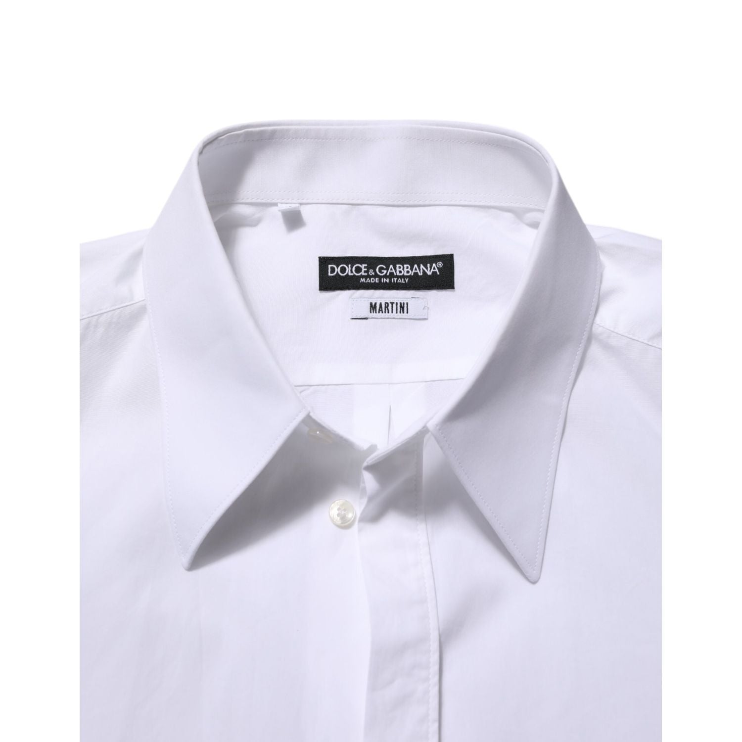 Dolce & Gabbana White Cotton MARTINI Men Formal Dress Shirt