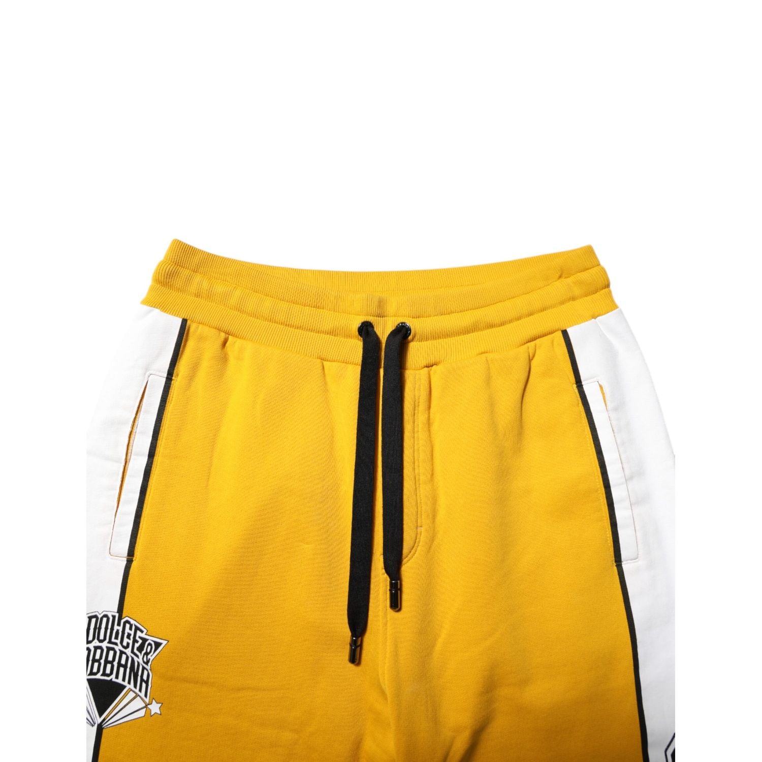 Dolce & Gabbana Yellow Cotton Jogger Skinny Sweatpants Pants