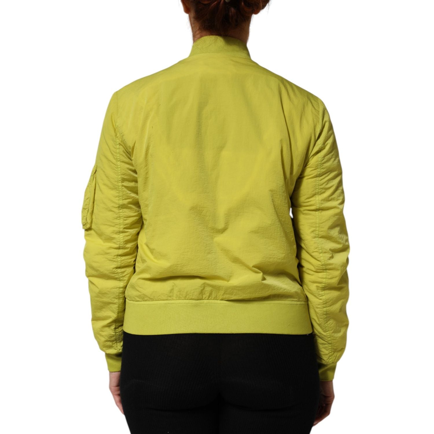 Dondup Yellow Polyamide Zipper Bomber Women’s Jacket