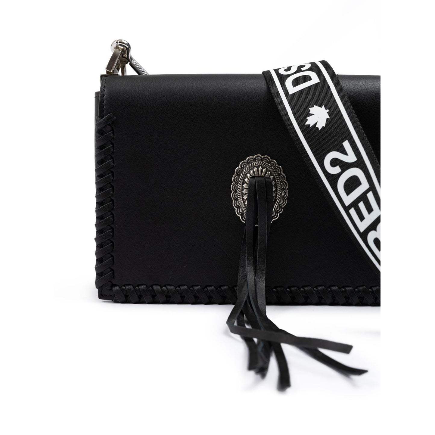 Dsquared² Black Leather Crossbody Bag