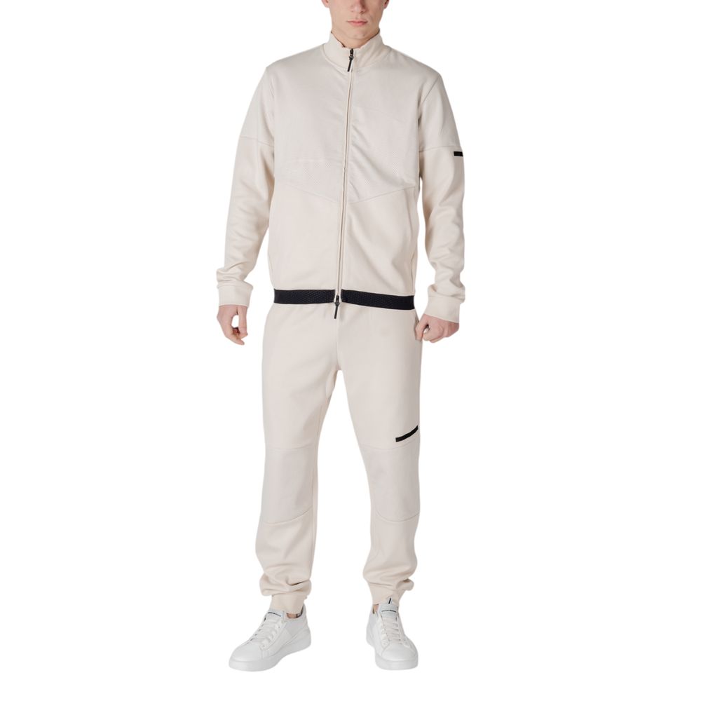 EA7 Emporio Armani Beige Cotton Sweatsuit