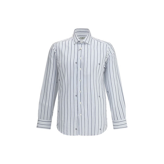 Etro White Cotton Pattern Shirt