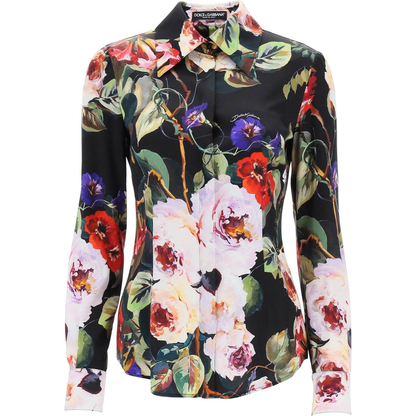 Dolce & Gabbana rose garden shirt in satin Topwear Dolce & Gabbana