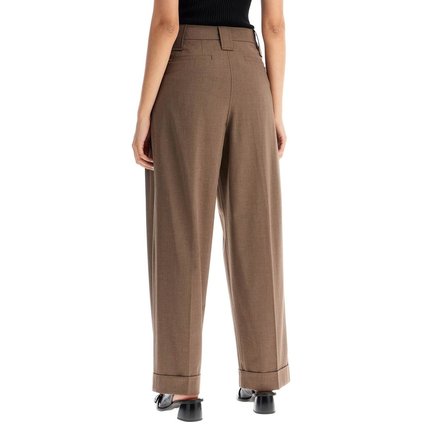 Ganni "flowy trousers with two ple Trousers Ganni