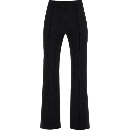 Ganni flared viscose trousers for women Trousers Ganni