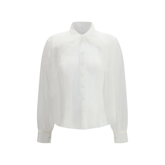 Forte_Forte White Polyester Blouse