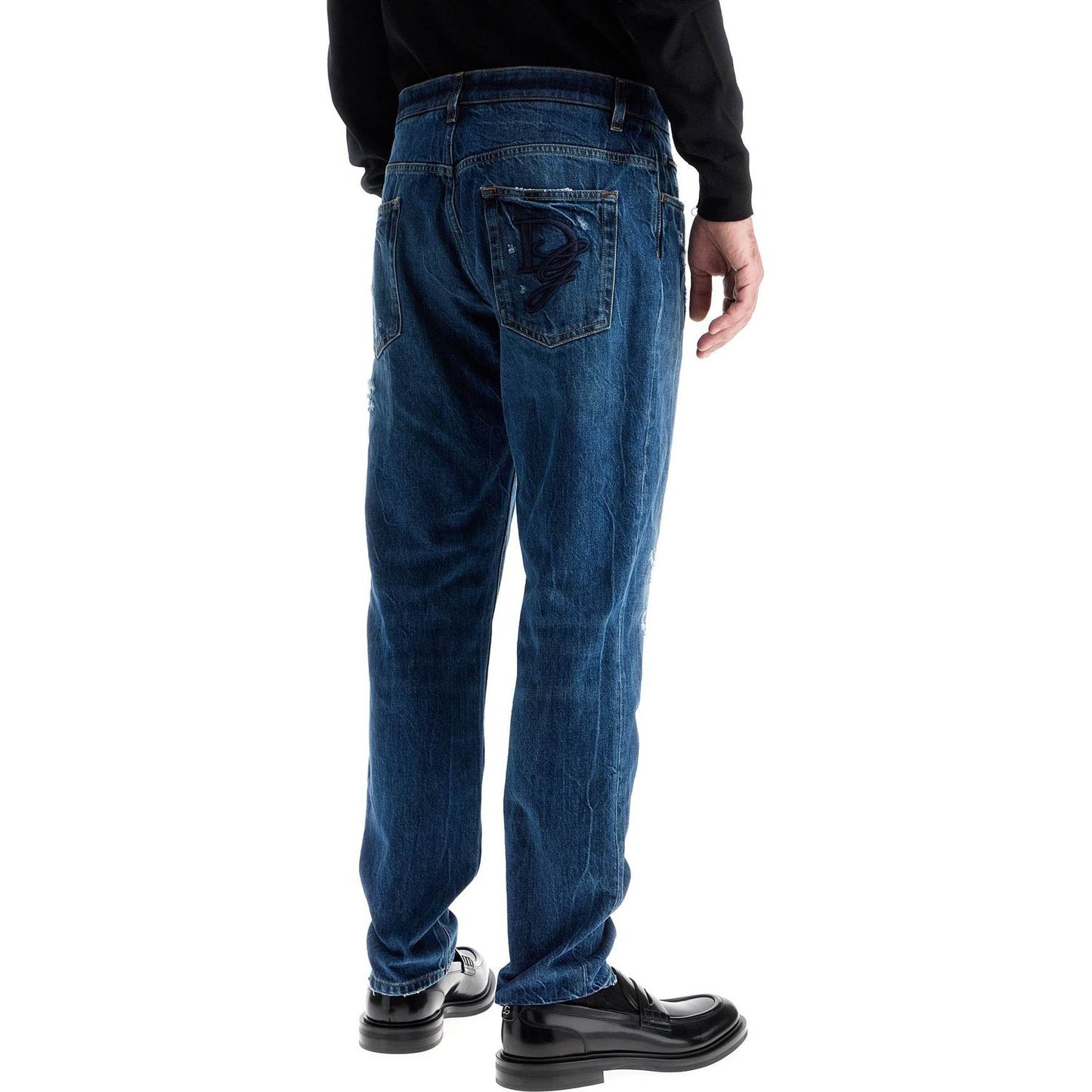 Dolce & Gabbana distressed denim loose fit jeans for men Jeans Dolce & Gabbana