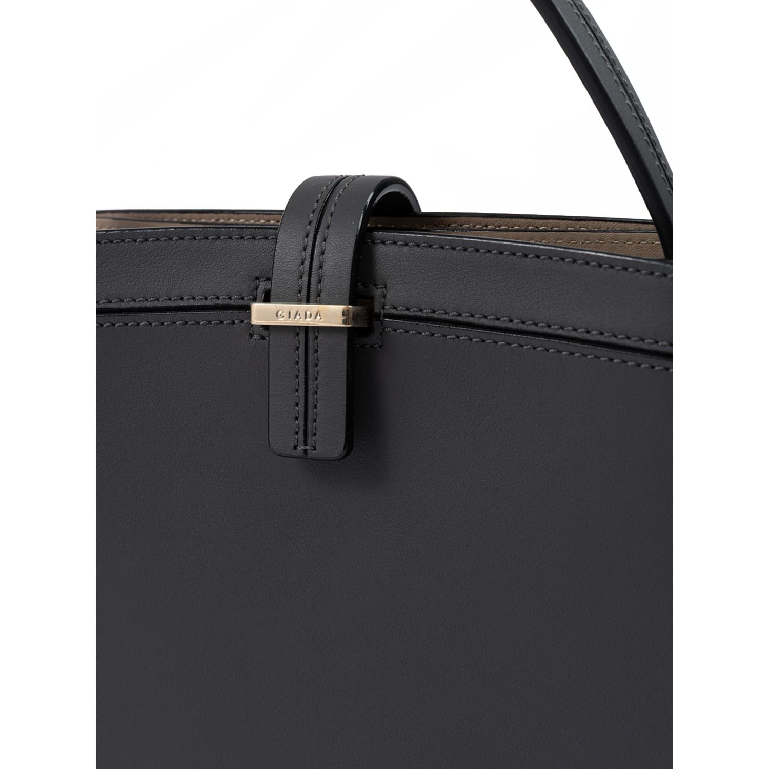 Giada Anthracite Leather Shoulder Bag