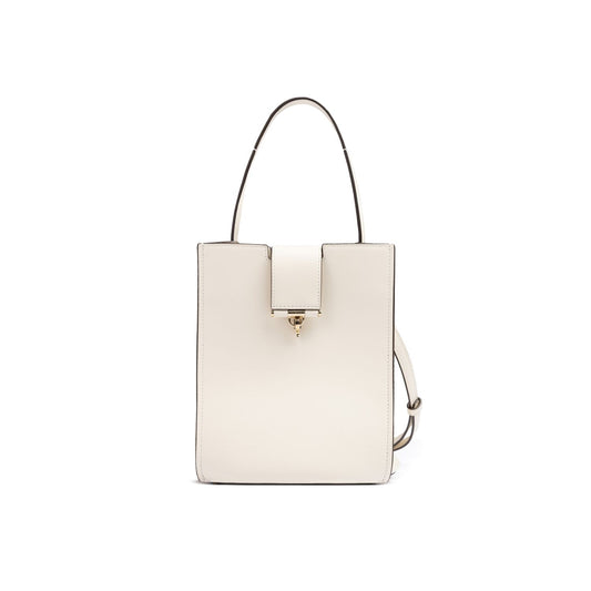 Giada White Leather Shoulder Bag