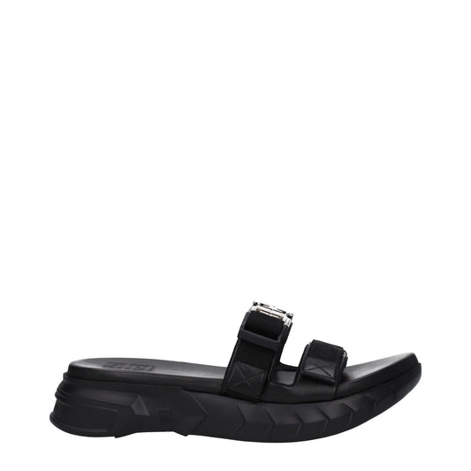 Givenchy Black Fabric Slippers