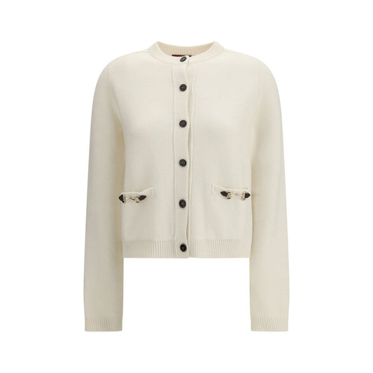 Gucci Beige Wool Cardigan 1728,72470364320,Beige,Cardigans - Sweaters - Clothing,Clothing,Gucci,M,New with tags,S,Sweaters - Clothing,Women