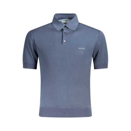 Guess Jeans Blu Cotton Men's Polo Shirt