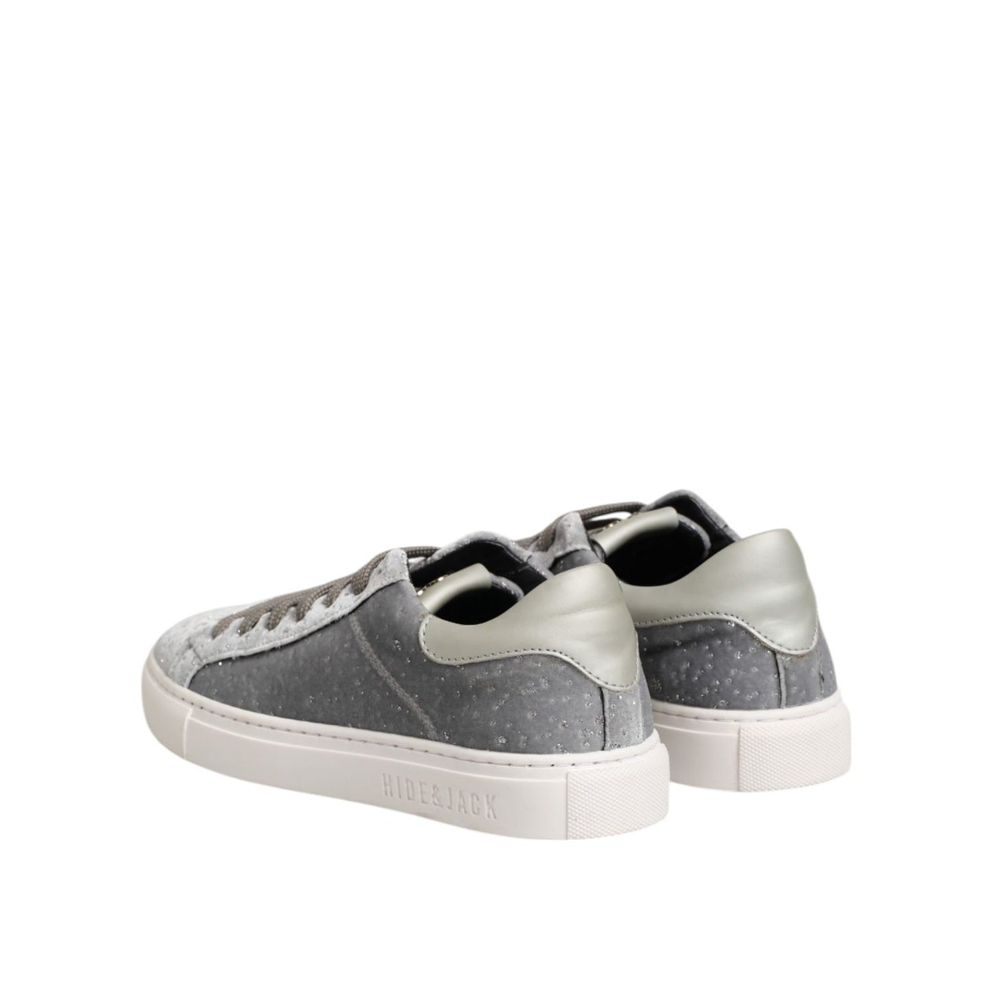 HIDE & JACK Gray Suede Low Top Lace Up Sneakers Shoes