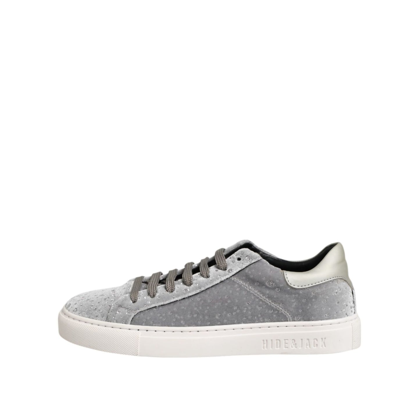 HIDE & JACK Gray Suede Low Top Lace Up Sneakers Shoes