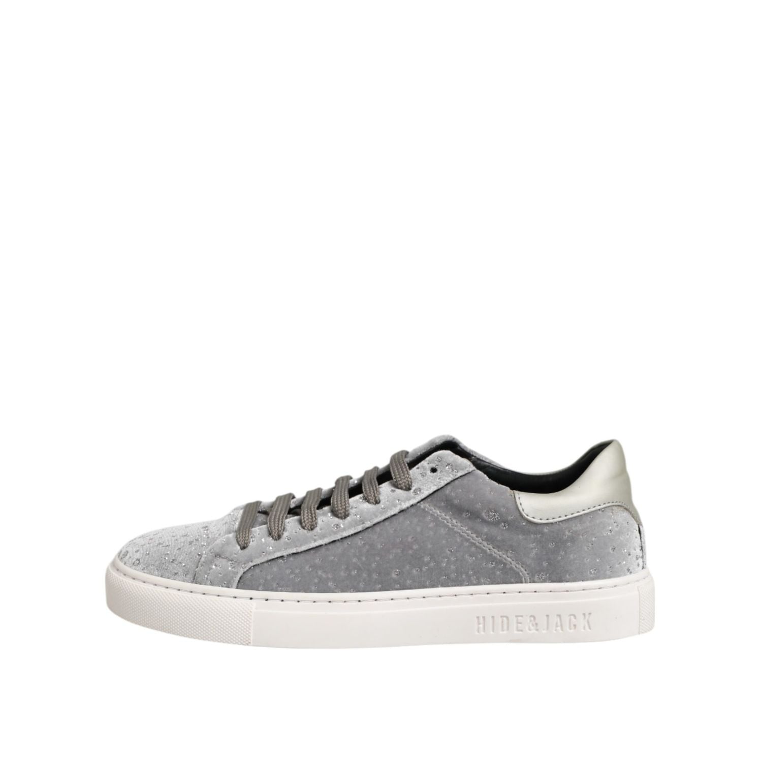 HIDE & JACK Gray Suede Low Top Lace Up Sneakers Shoes