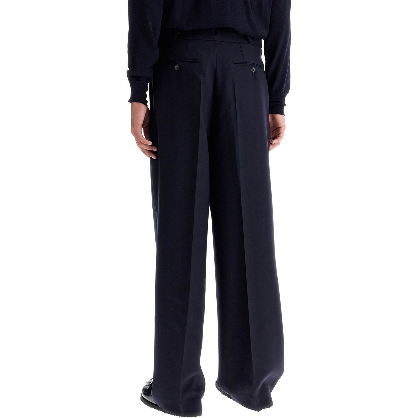 Ami Alexandre Matiussi large fit wool gabardine trousers Trousers Ami Alexandre Matiussi