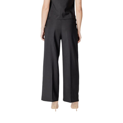 ICHI Black Polyester Pant