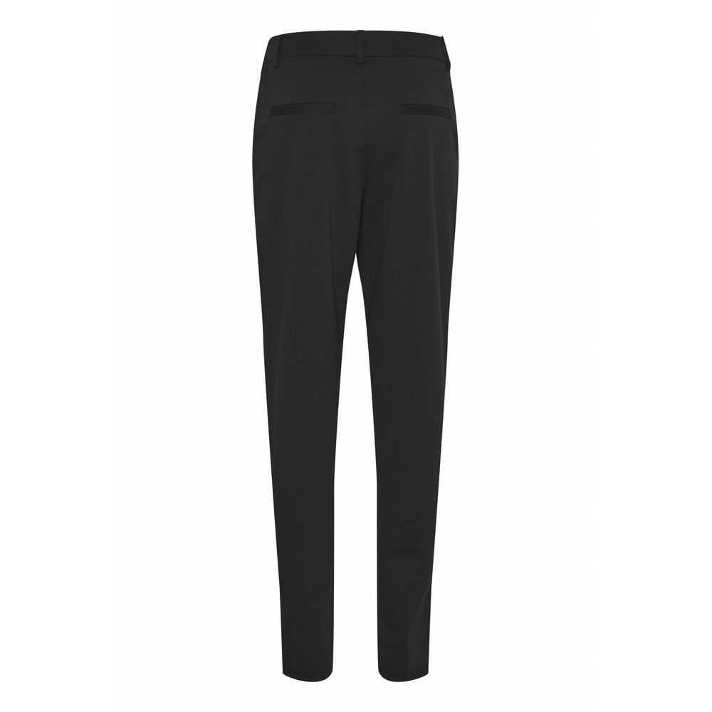ICHI Black Recycled Polyester Dress Pants