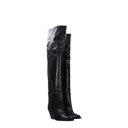 Isabel Marant Black Leather Over The Knee