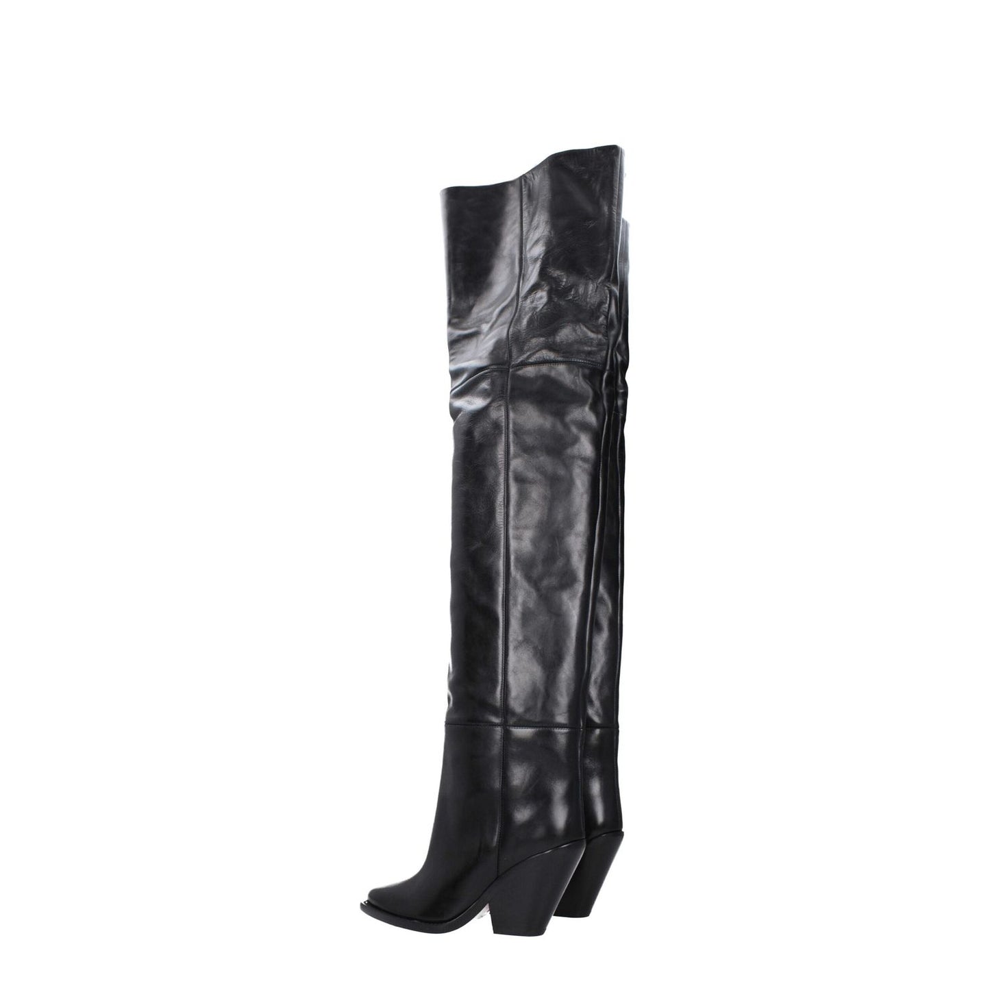 Isabel Marant Black Leather Over The Knee
