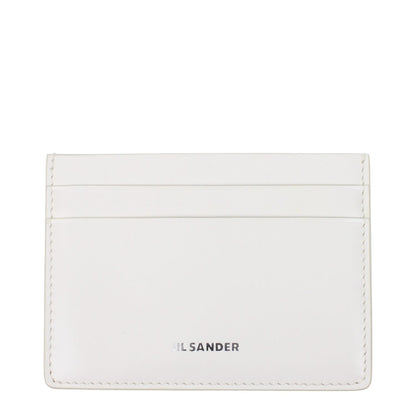 Jil Sander White Leather Cardholder