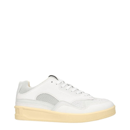 Jil Sander White Leather Low Top Sneakers